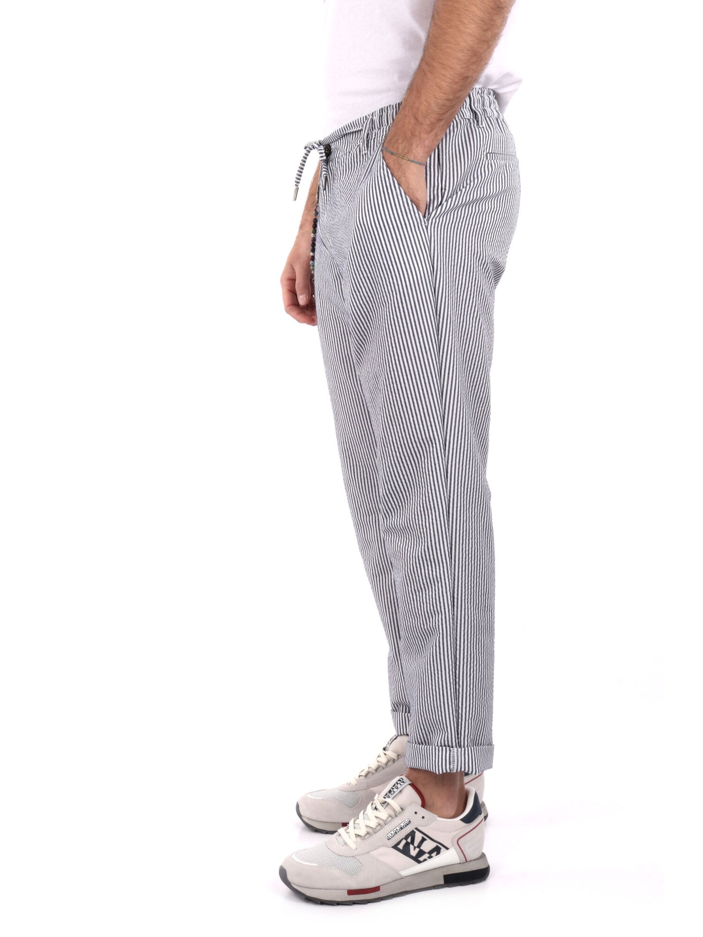 PANTALACCIO SEELS FB UOMO BIANCO-BLU