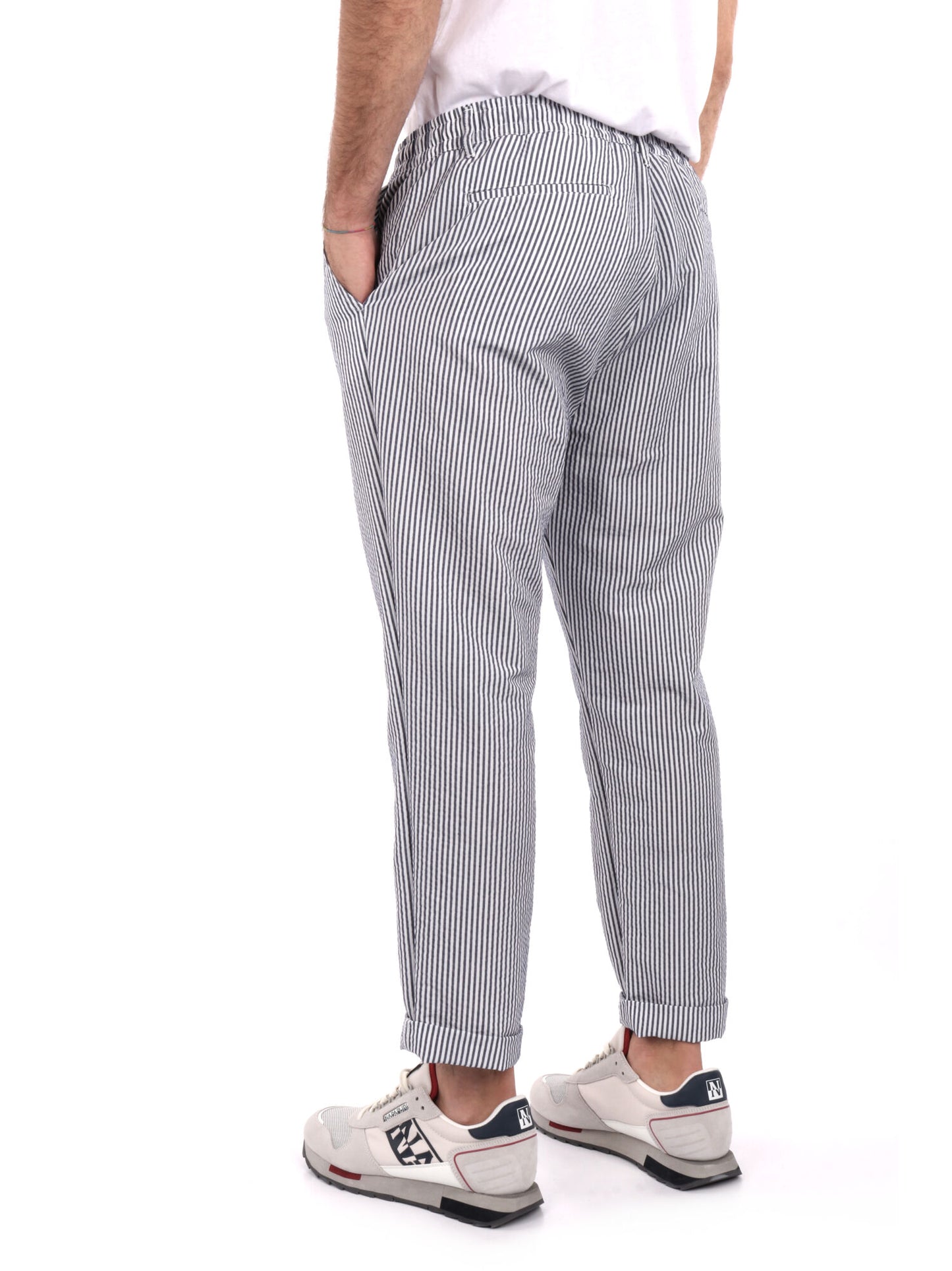 PANTALACCIO SEELS FB UOMO BIANCO-BLU