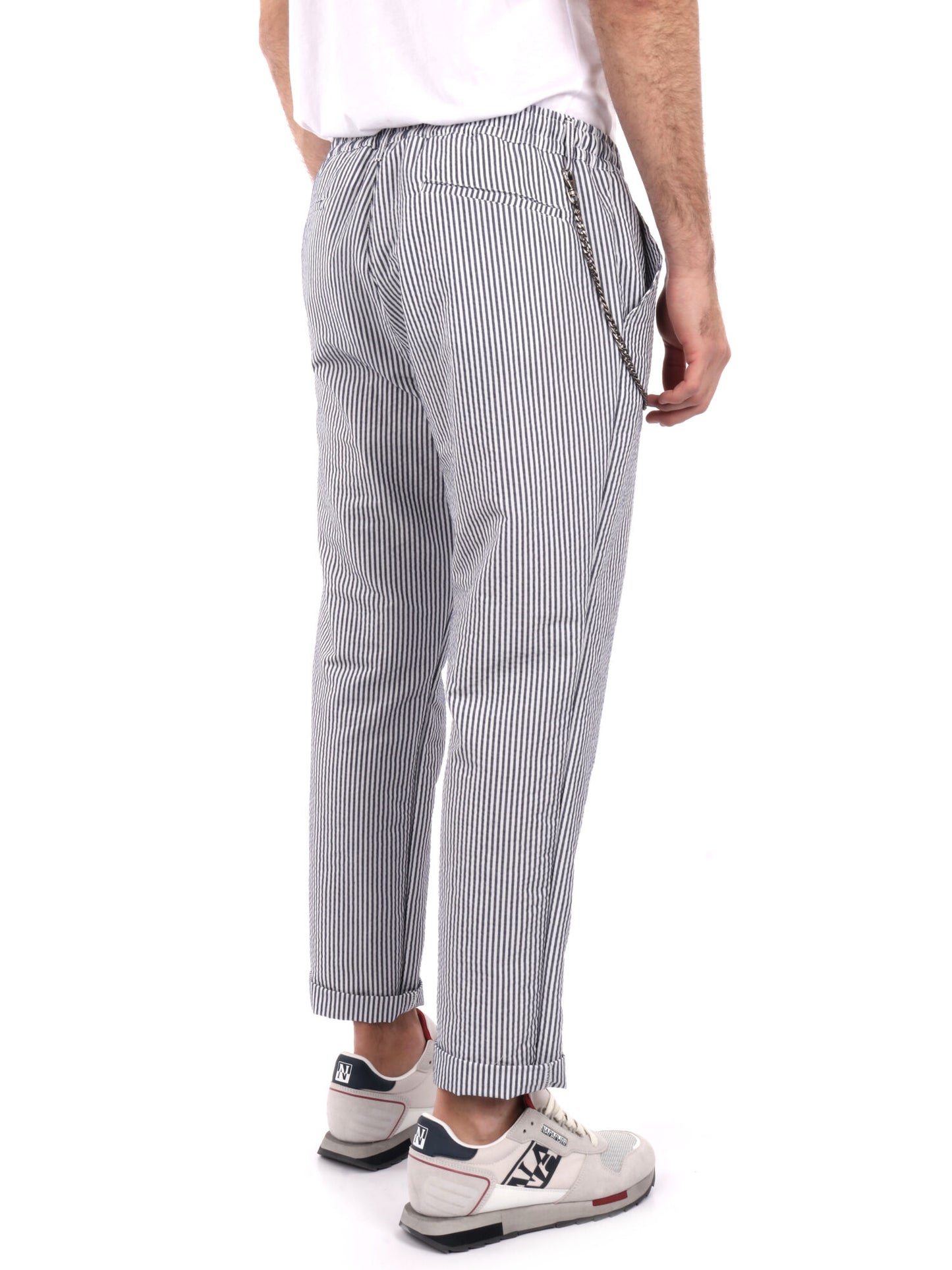PANTALACCIO SEELS FB UOMO BIANCO-BLU