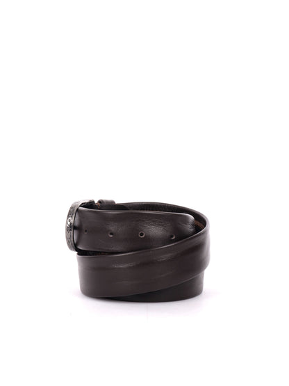 CINTURA IN PELLE FB UNISEX TESTA DI MORO