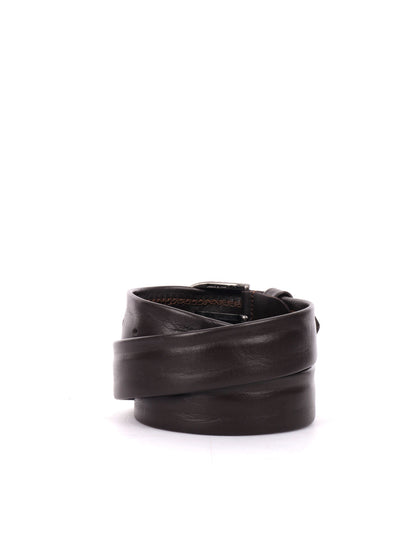 CINTURA IN PELLE FB UNISEX TESTA DI MORO