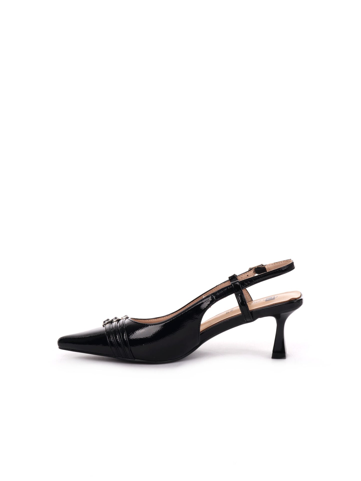 SLINGBACK CON FIBBIE CLYO' DONNA NERO