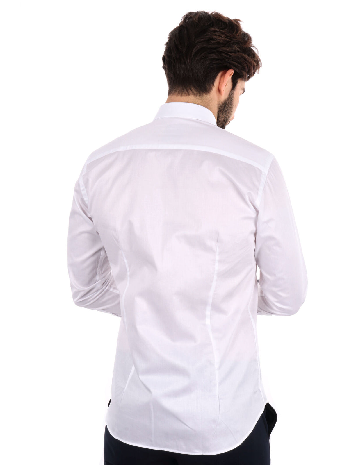 F.b. camicia twill da uomo bianco