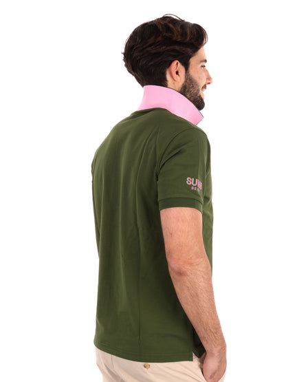 POLO SUN68 UOMO VERDE MILITARE
