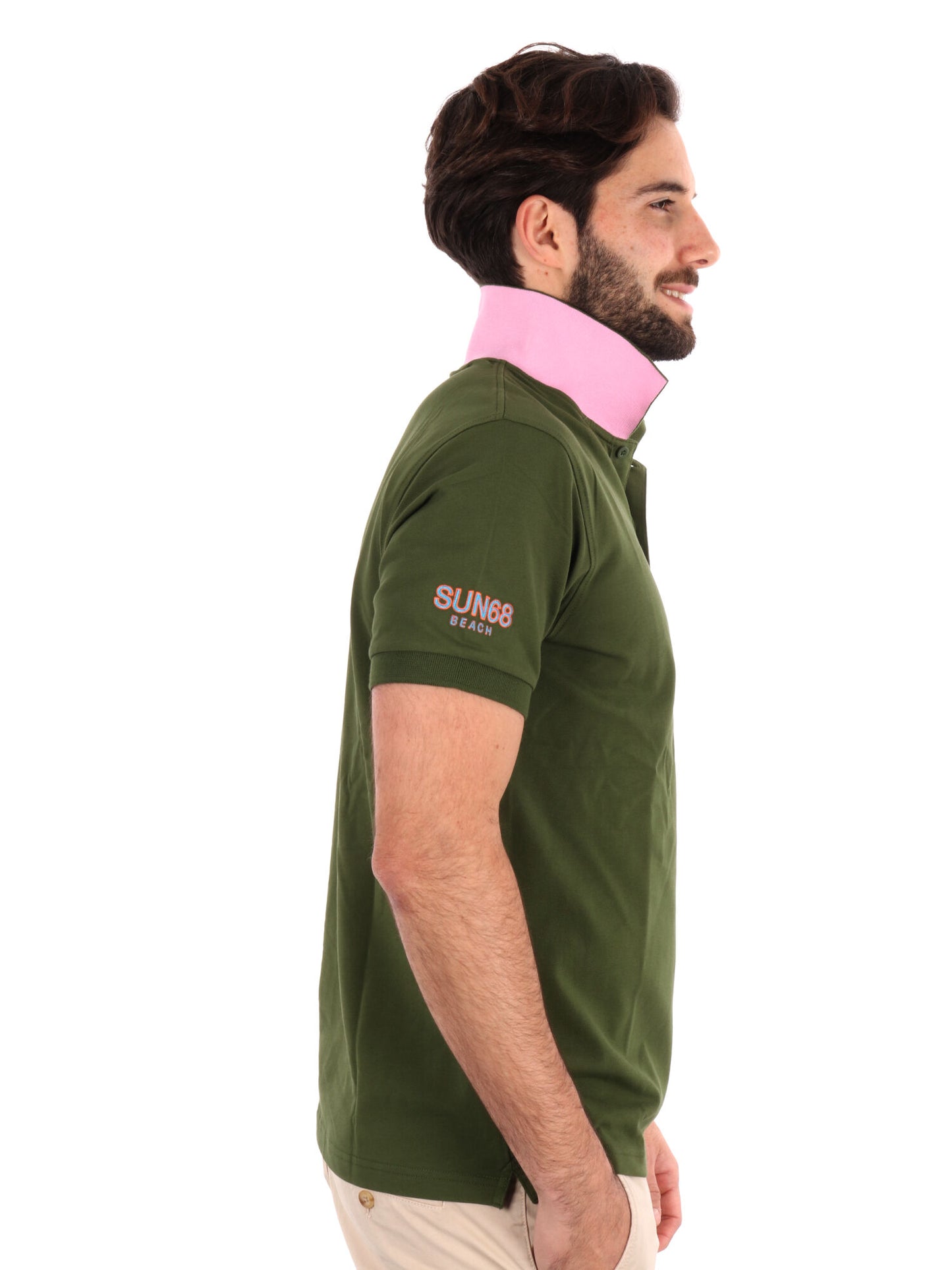 POLO SUN68 UOMO VERDE MILITARE