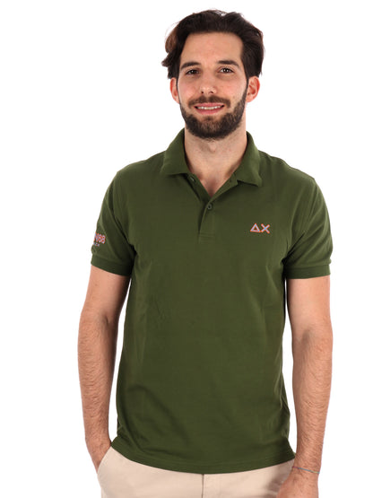 POLO SUN68 UOMO VERDE MILITARE
