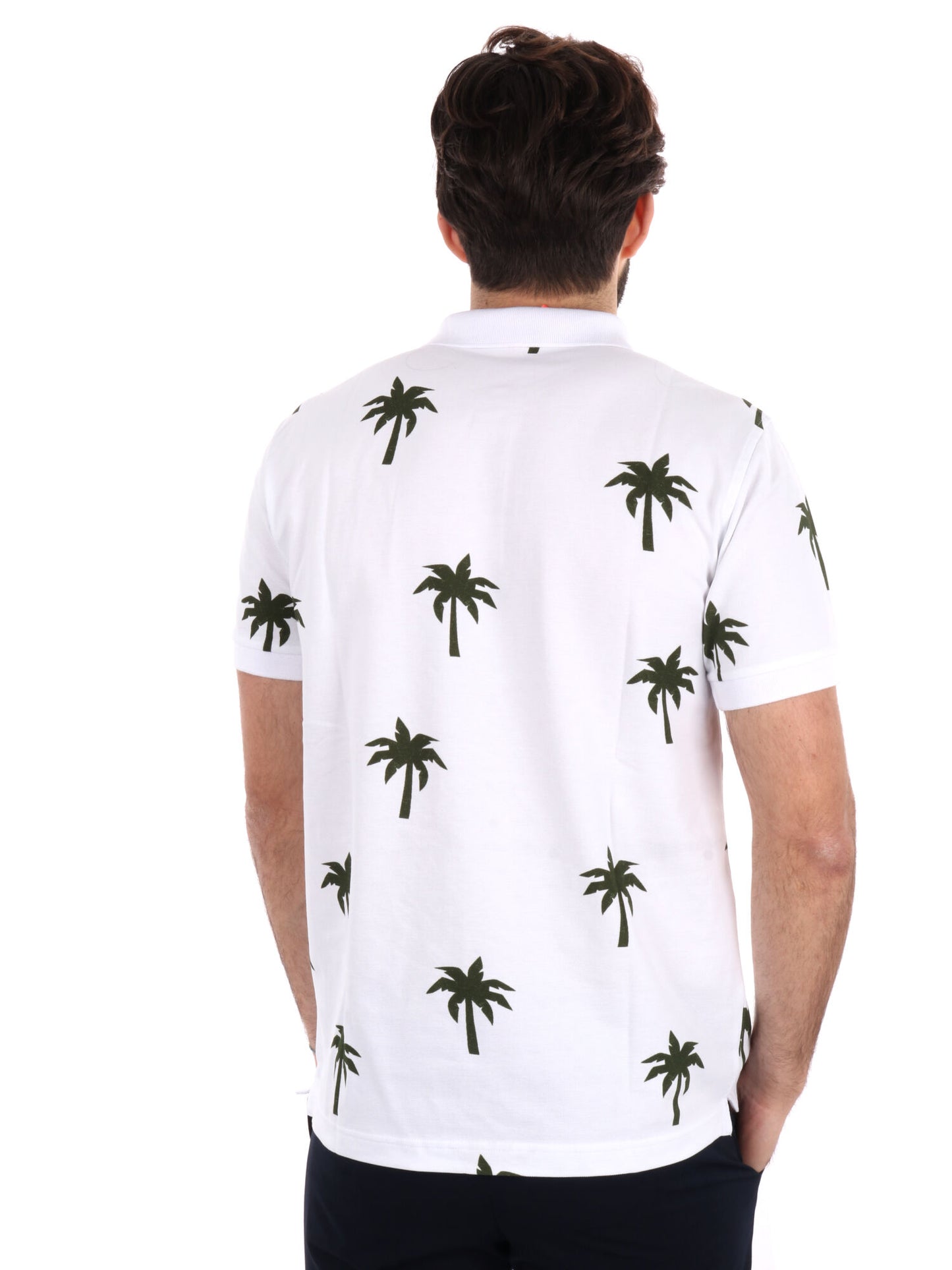 POLO STAMPA ALL-OVER SUN68 UOMO BIANCO