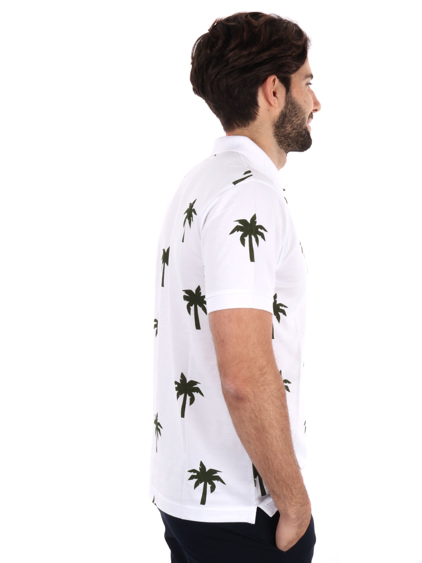POLO STAMPA ALL-OVER SUN68 UOMO BIANCO