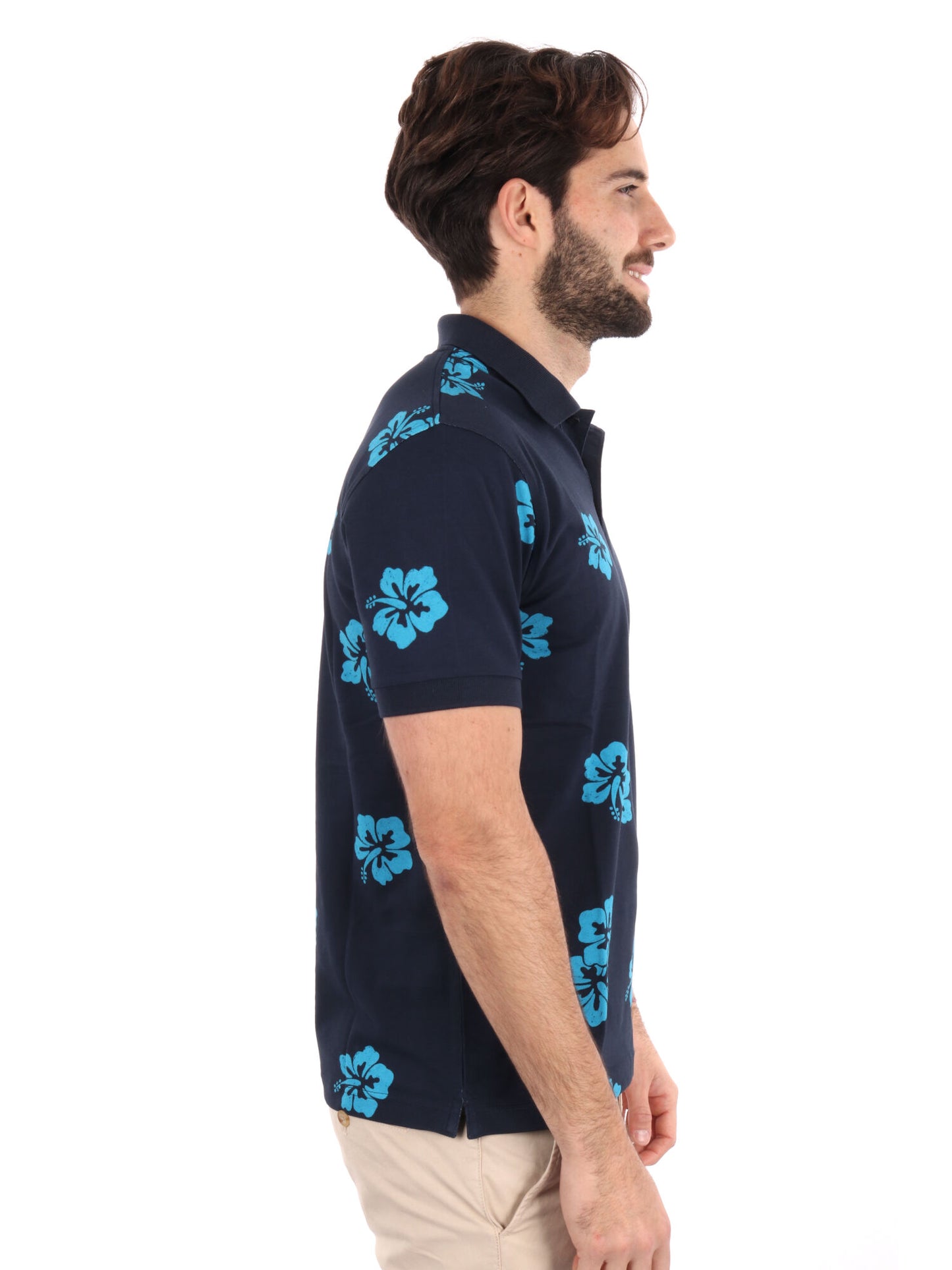 POLO STAMPA ALL-OVER SUN68 UOMO BLU