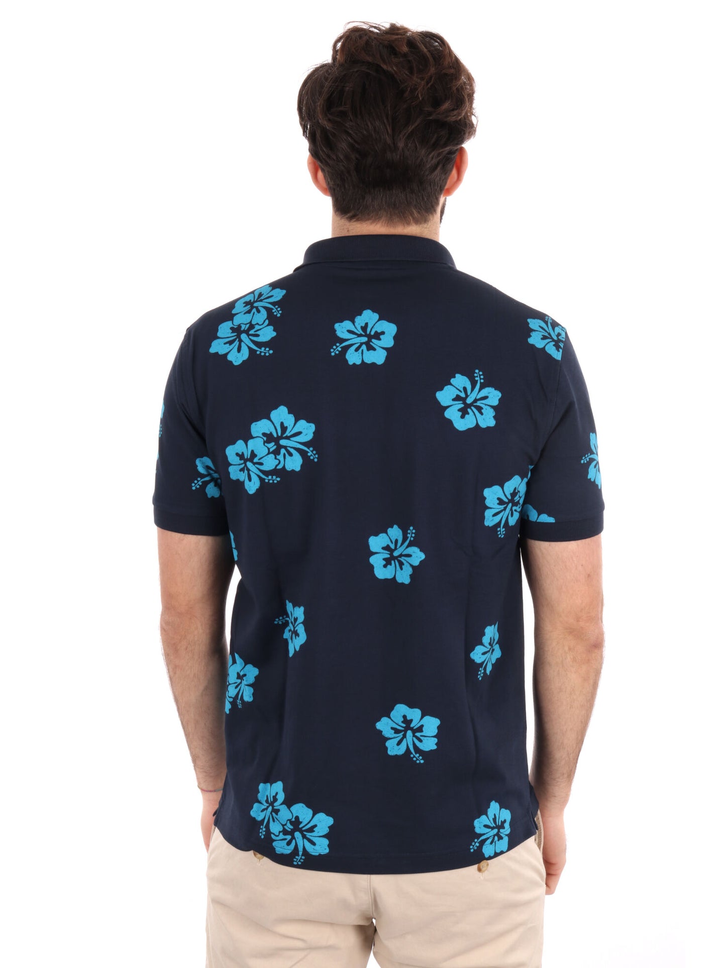 POLO STAMPA ALL-OVER SUN68 UOMO BLU