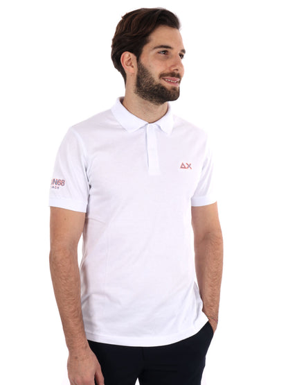 POLO IN JERSEY SUN68 UOMO BIANCO