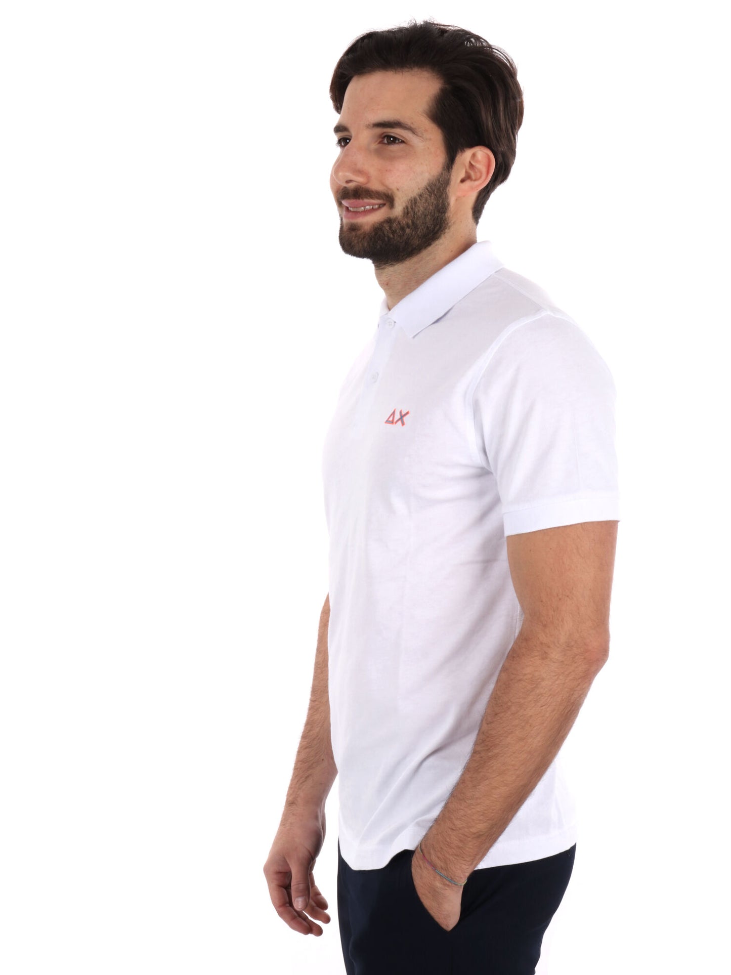 POLO IN JERSEY SUN68 UOMO BIANCO