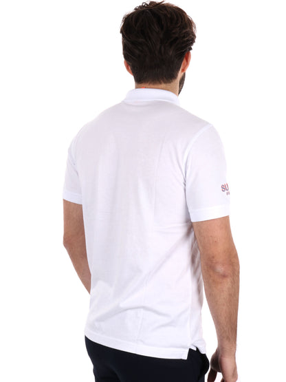 POLO IN JERSEY SUN68 UOMO BIANCO
