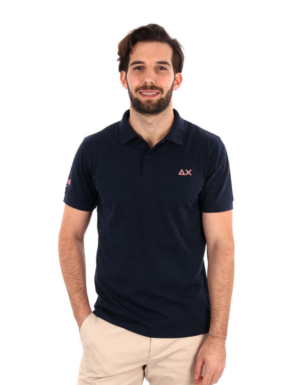 POLO IN JERSEY SUN68 UOMO BLU