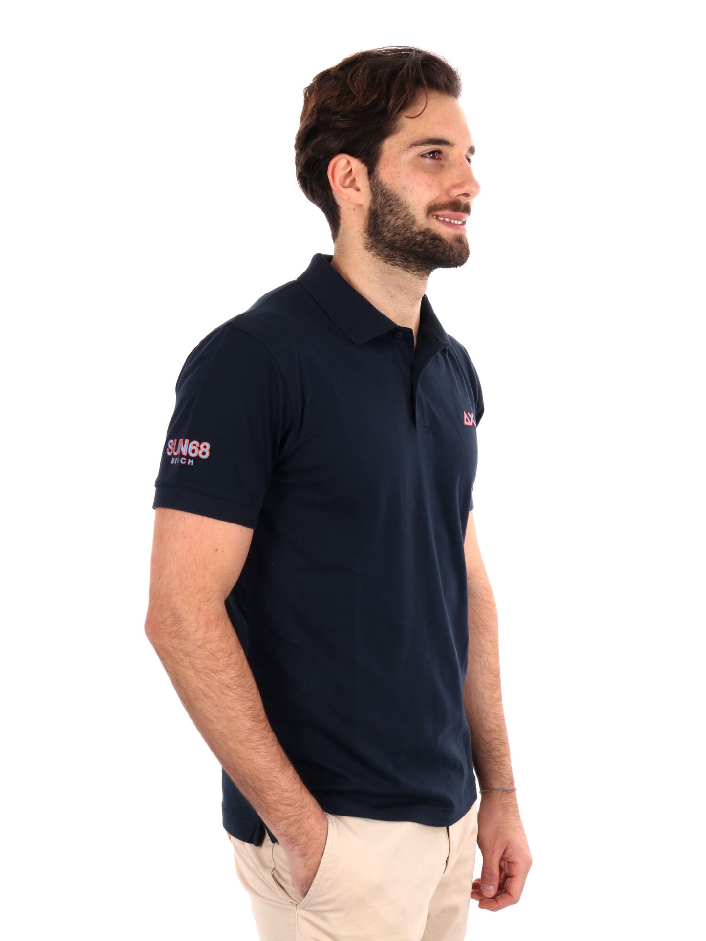 POLO IN JERSEY SUN68 UOMO BLU