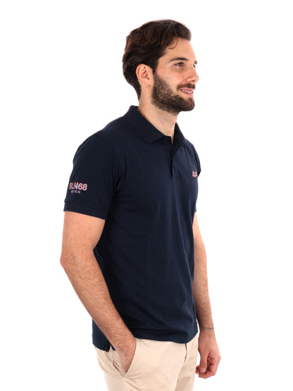 POLO IN JERSEY SUN68 UOMO BLU