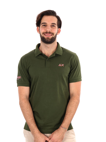 POLO IN JERSEY SUN68 UOMO VERDE MILITARE