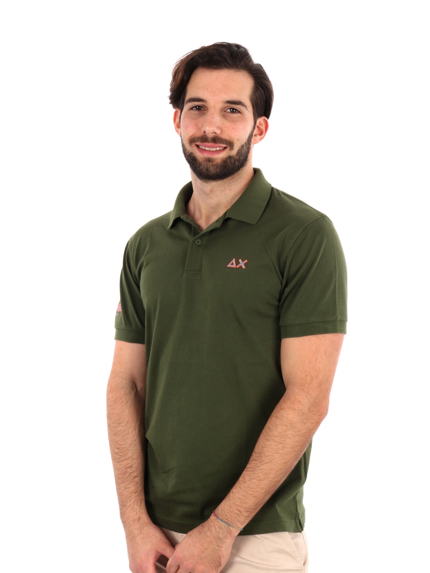 POLO IN JERSEY SUN68 UOMO VERDE MILITARE