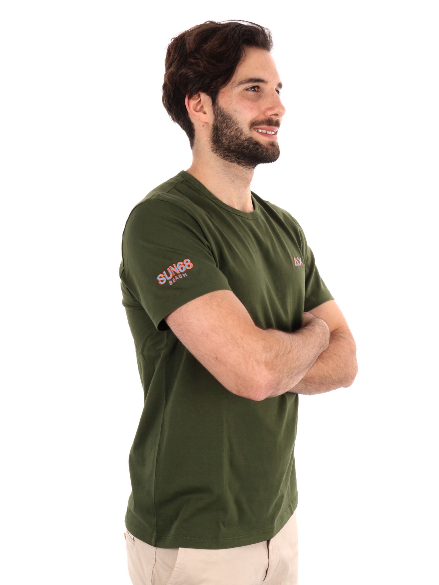T-SHIRT SUN68 UOMO VERDE