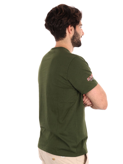 T-SHIRT SUN68 UOMO VERDE