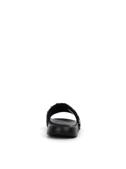 CIABATTA SLIPPERS PAILLETTES SUN68 DONNA NERO-ARGENTO