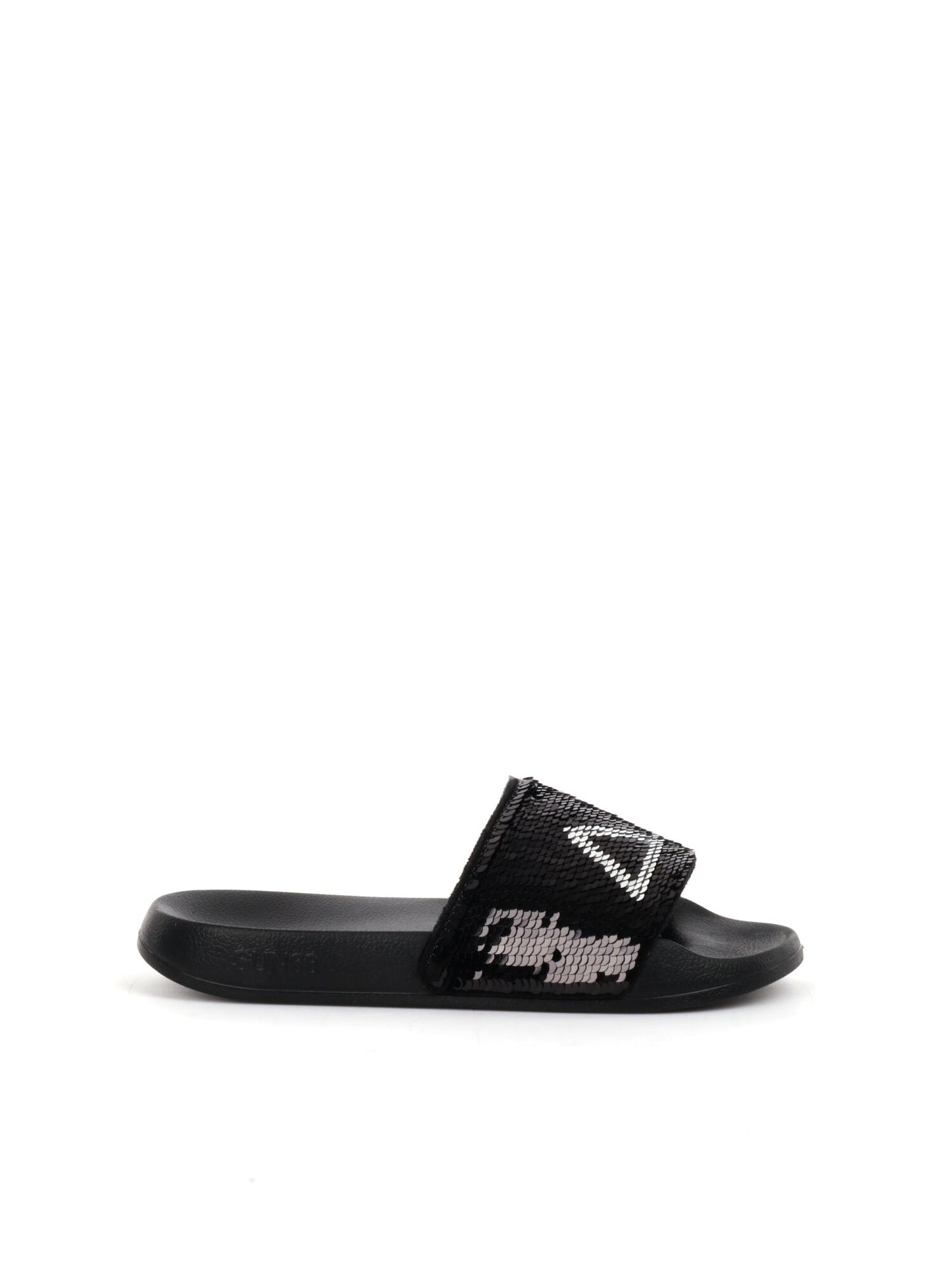 CIABATTA SLIPPERS PAILLETTES SUN68 DONNA NERO-ARGENTO