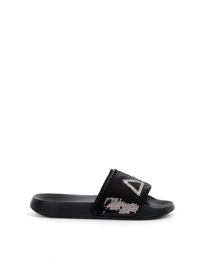 CIABATTA SLIPPERS PAILLETTES SUN68 DONNA NERO-ARGENTO