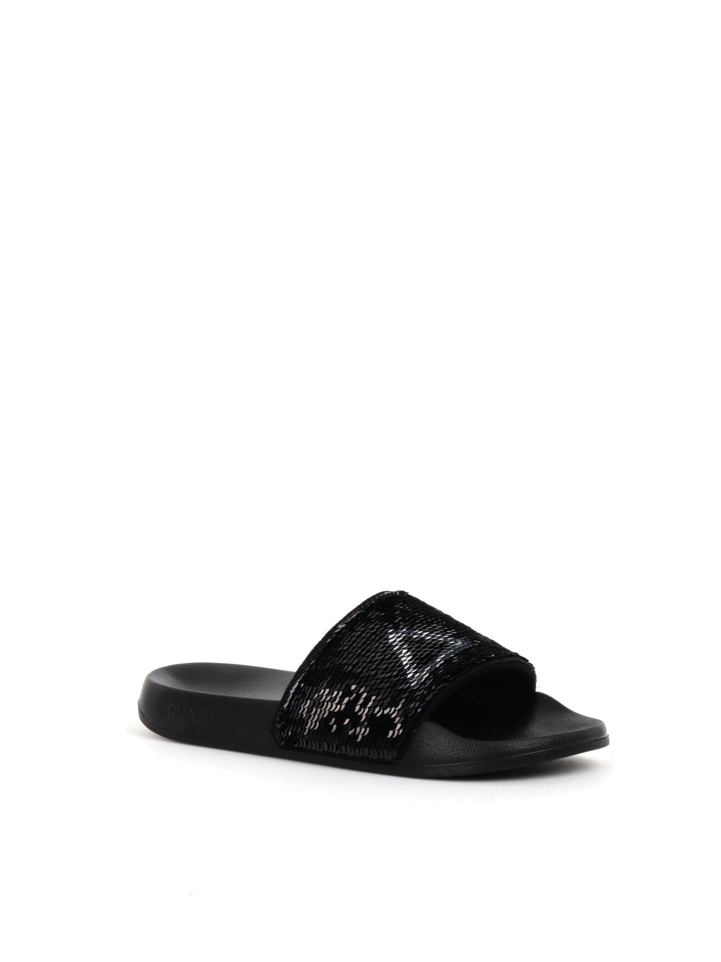 CIABATTA SLIPPERS PAILLETTES SUN68 DONNA NERO-ARGENTO