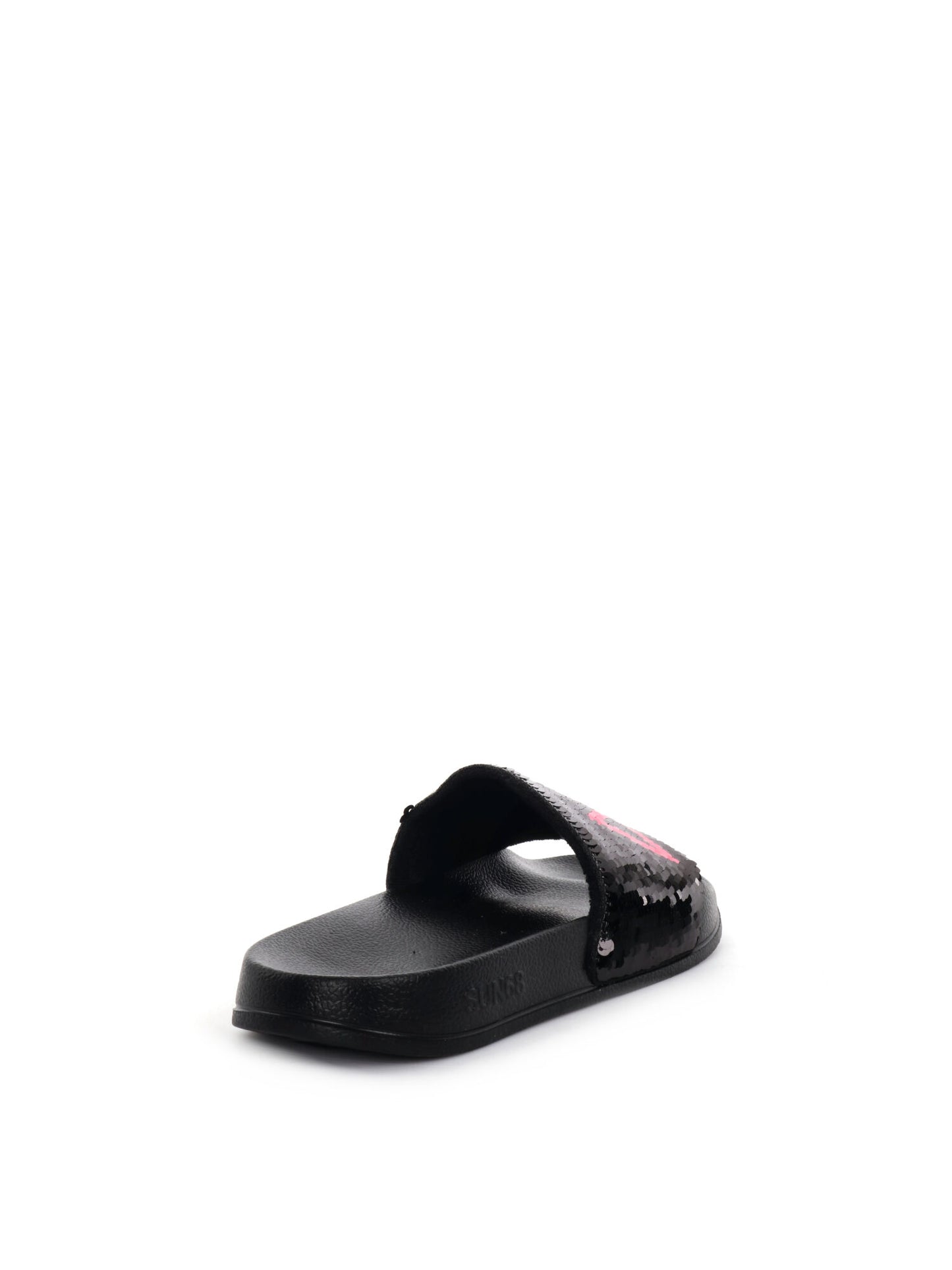 CIABATTA SLIPPERS PAILLETTES SUN68 DONNA NERO FUXIA