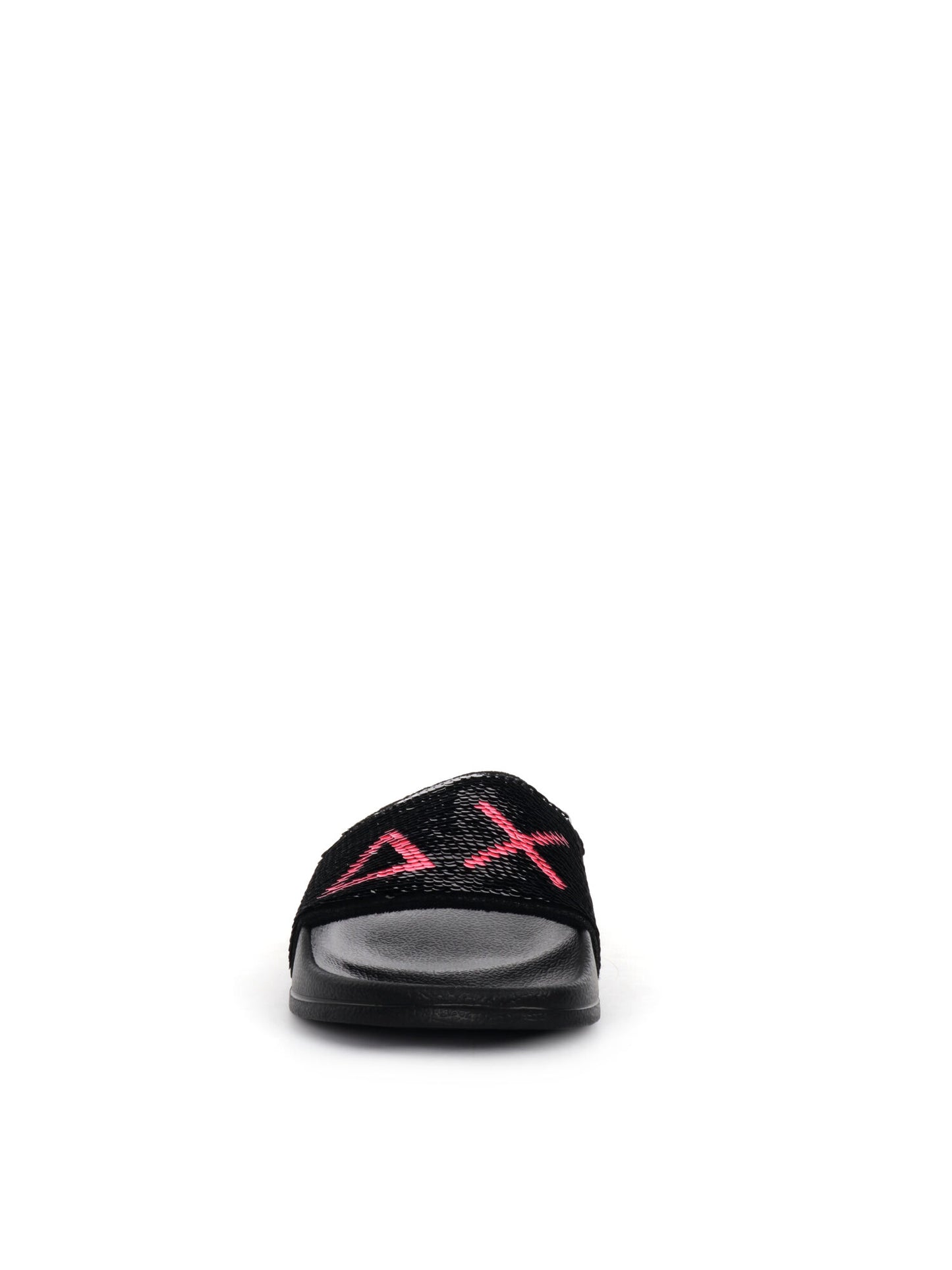 CIABATTA SLIPPERS PAILLETTES SUN68 DONNA NERO FUXIA