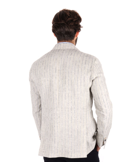GIACCA MONOPETTO FB UOMO GESSATO GRIGIO