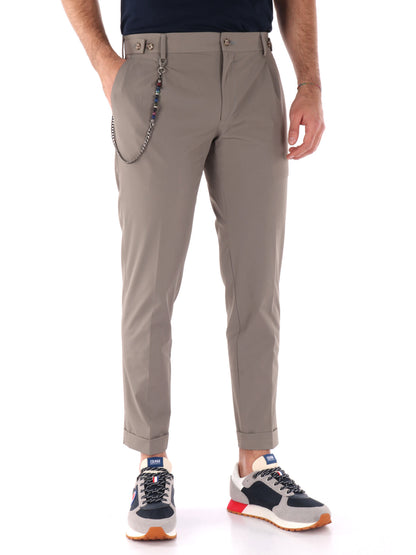 PANTALONE TECNICO CON CATENA FB UOMO FANGO