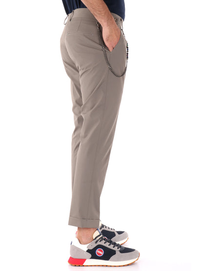 PANTALONE TECNICO CON CATENA FB UOMO FANGO