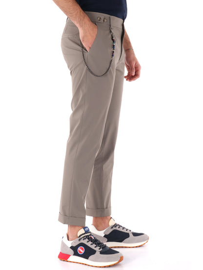 PANTALONE TECNICO CON CATENA FB UOMO FANGO