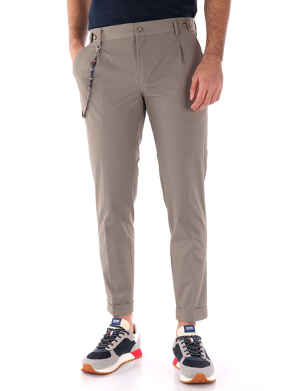 PANTALONE TECNICO CON CATENA FB UOMO FANGO