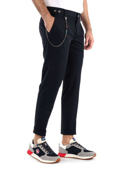 PANTALONE TECNICO CON CATENA FB UOMO BLU