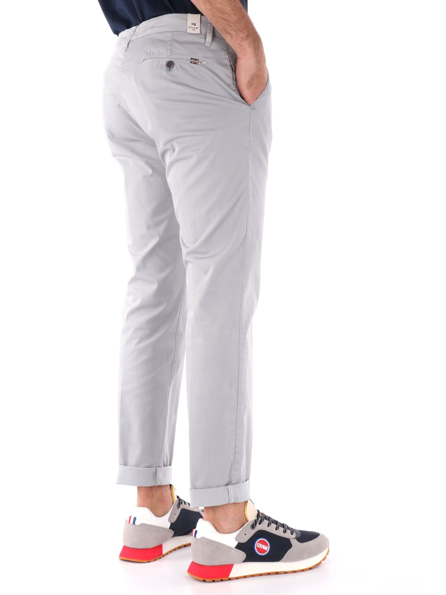 PANTALONE MICROFANTASIA FB UOMO PERLA