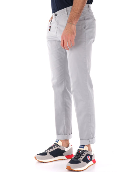 PANTALONE MICROFANTASIA FB UOMO PERLA