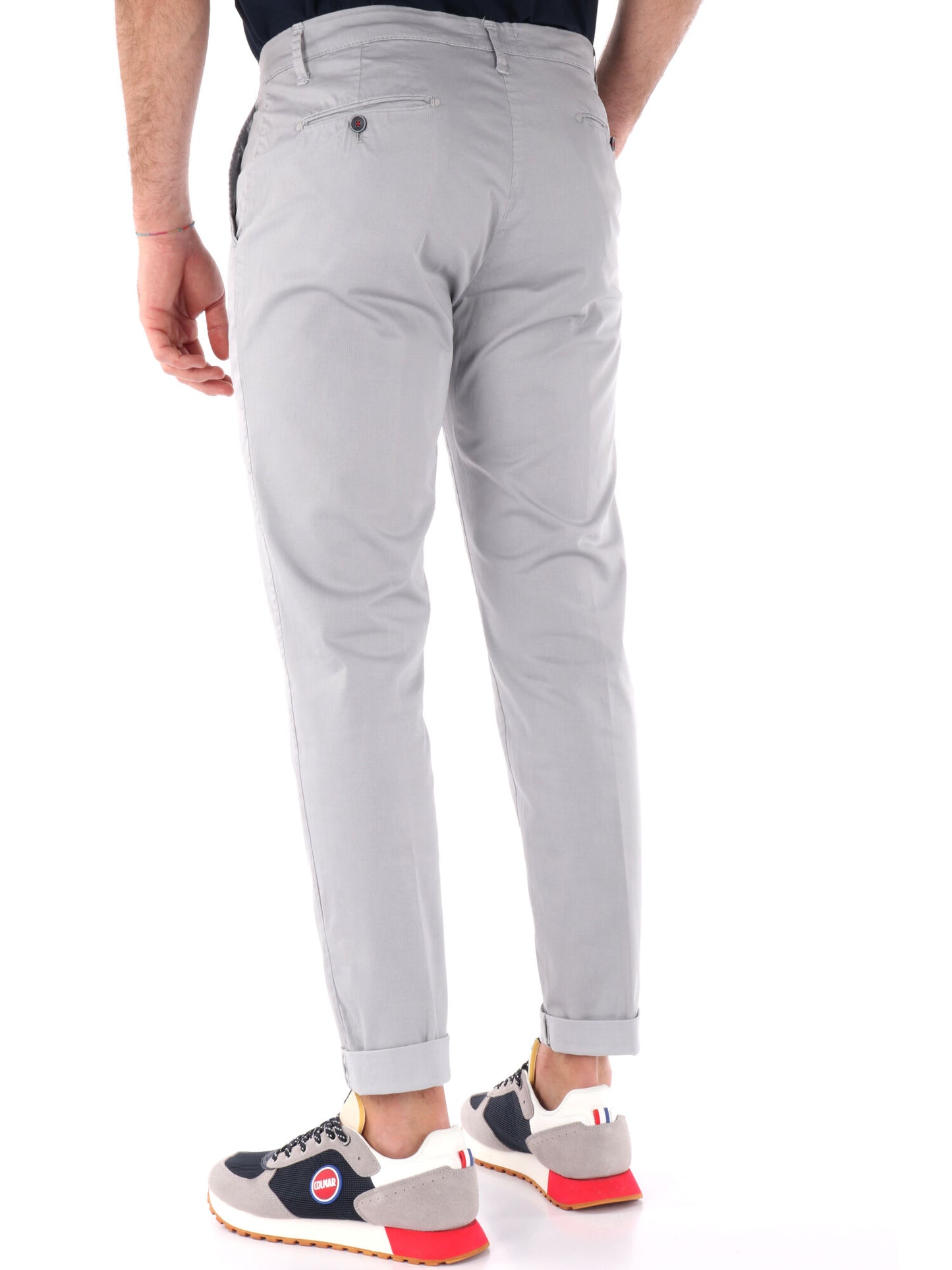 PANTALONE MICROFANTASIA FB UOMO PERLA