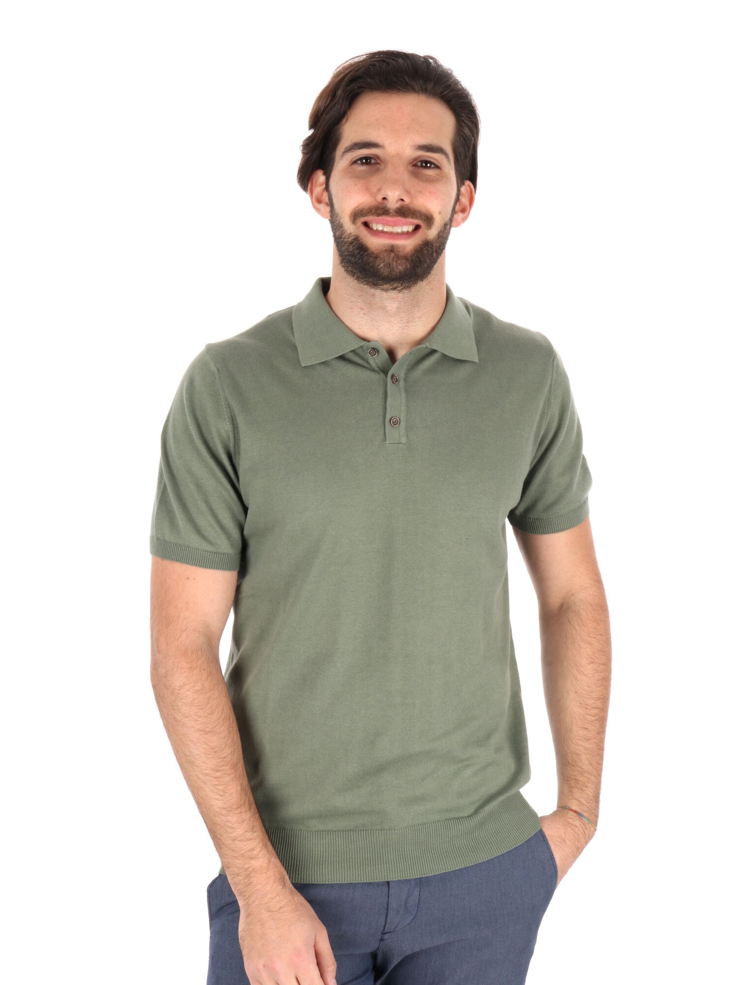Polo da uomo FB Dayane kaki, stile casual e leggerezza estiva