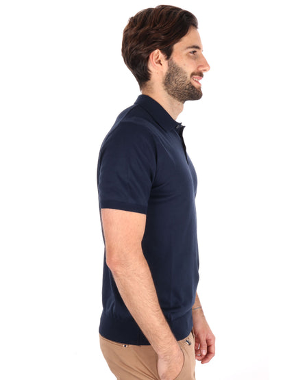 Polo da uomo FB Dayane blu per la primavera estate