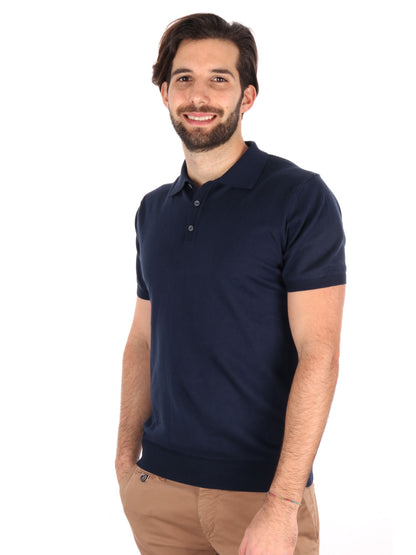 Polo da uomo FB Dayane blu per la primavera estate