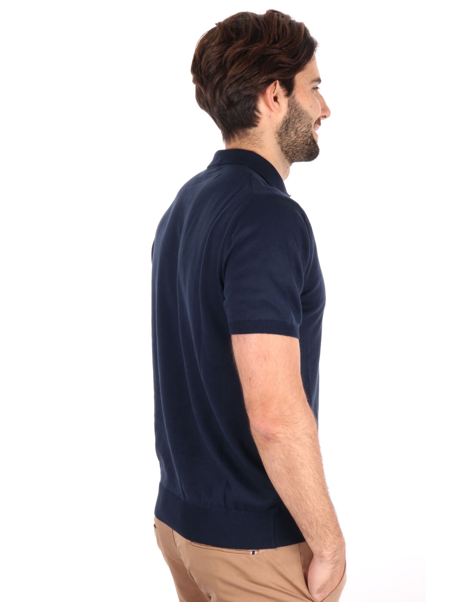 Polo da uomo FB Dayane blu per la primavera estate