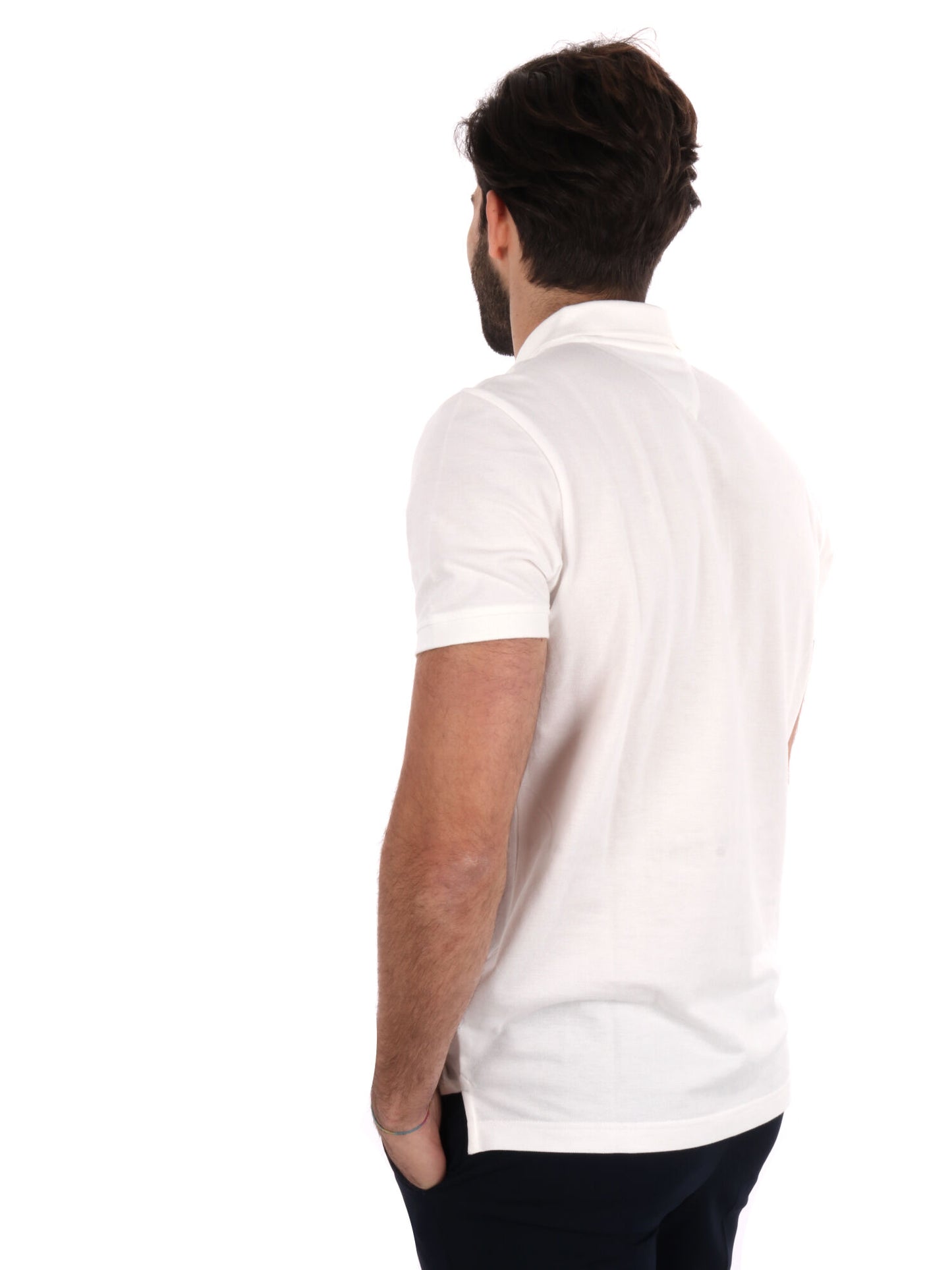 POLO SLIM PLACKET TOMMY JEANS UOMOBIANCO