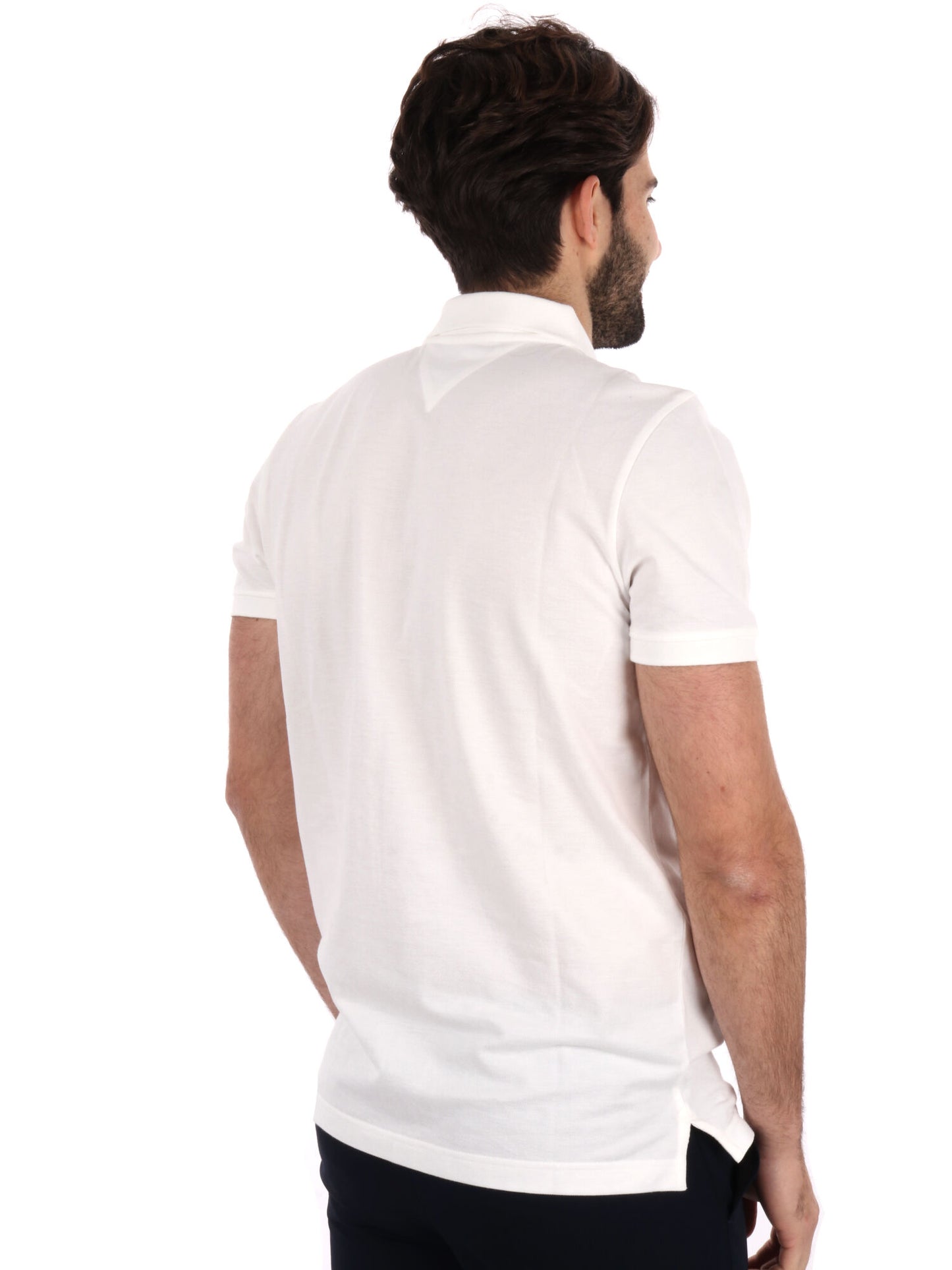 POLO SLIM PLACKET TOMMY JEANS UOMOBIANCO