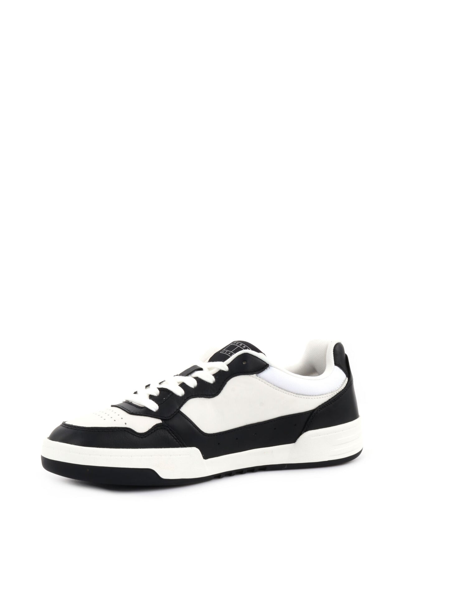 SNEAKERS CUPSOLE LEAT TOMMY JEANS UOMO BIANCO-NERO