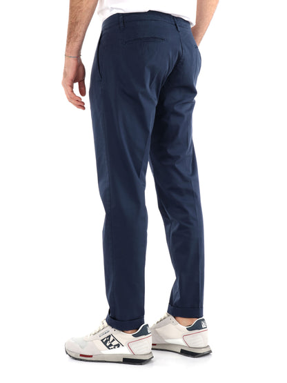 PANTALONE CON PENCE E CATENA FB UOMO BLU MEDIO