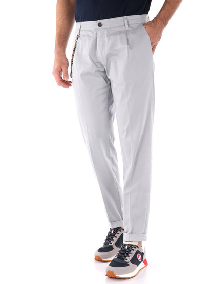 PANTALONE CON PENCE E CATENA FB UOMO PERLA