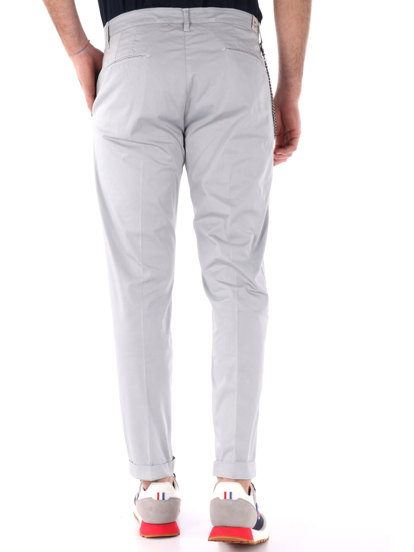 PANTALONE CON PENCE E CATENA FB UOMO PERLA