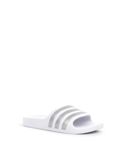 CIABATTA ADILETTE SHOWER ADIDAS RAGAZZA BIANCO ARGENTO